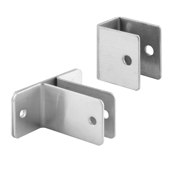 Panel Bracket Wall Kit, 1 in. Panels, Stamped Stainless Steel, Satin